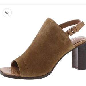 Donald J. Pliner Brown Suede Block Heel Sandals